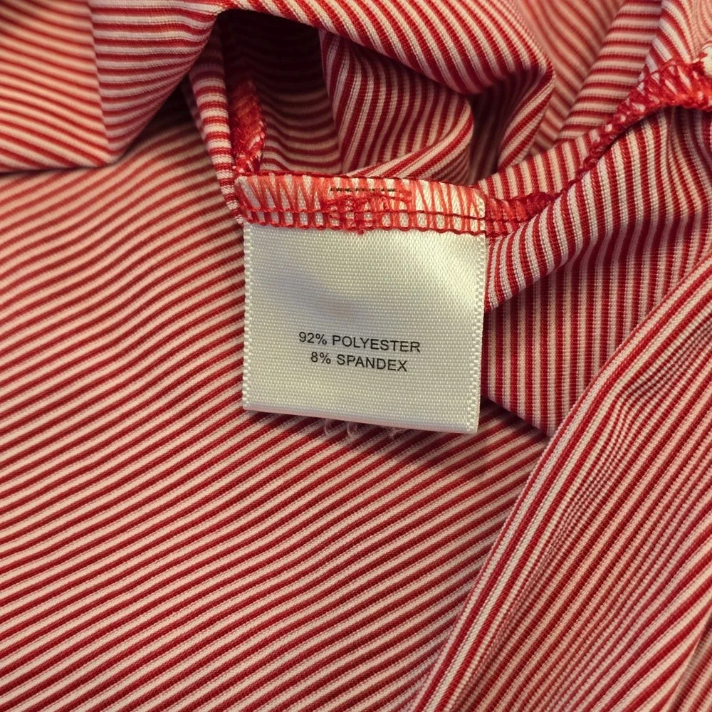 Peter Millar XXL Red White Striped Polo Shirt The Cream of the Stream Mens XXL